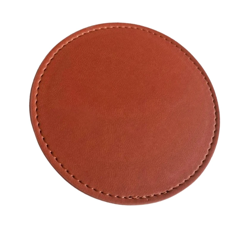 3.9" pu leather coaster