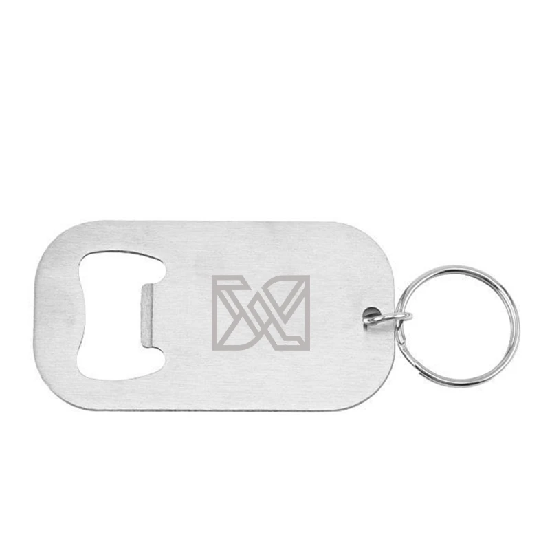 stainless steel bottle opener with keychain