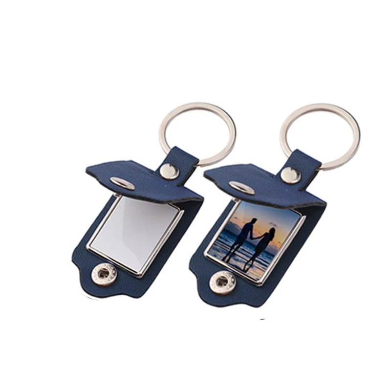 Personalised Leather Photo Keyrings