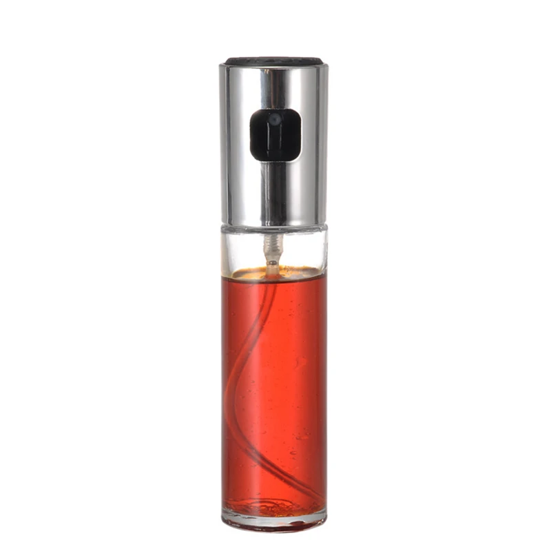 press type glass oil bottle