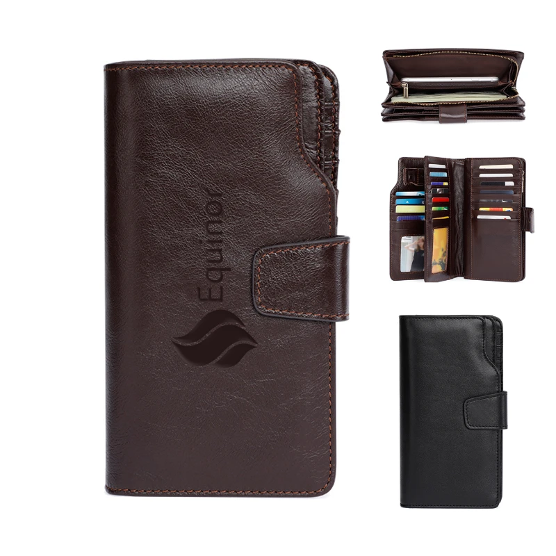 stylish men's genuine leather clutch bag