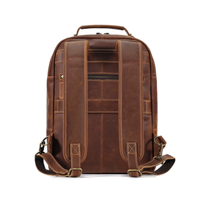 15.6" genuine leather business backpack