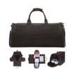 genuine leather convertible garment bag