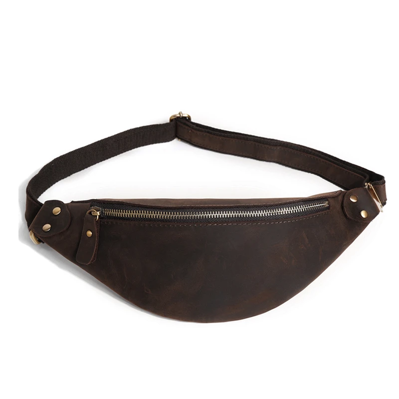 Genuine Leather Sports Phone Waist Bag