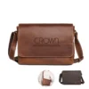 men's genuine leather messenger bag
