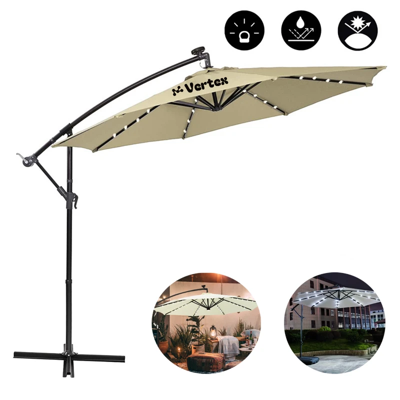 cantilever garden umbrella with led lighting