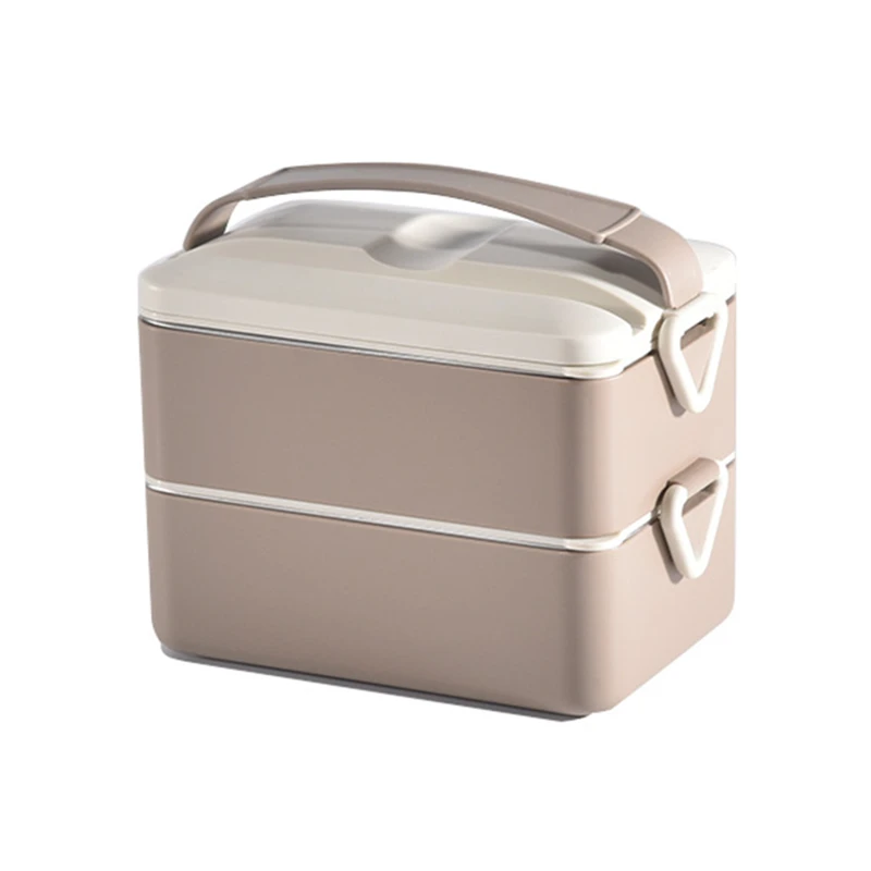 stackable 2 layer stainless steel bento box