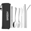 7 piece travel camping cutlery set