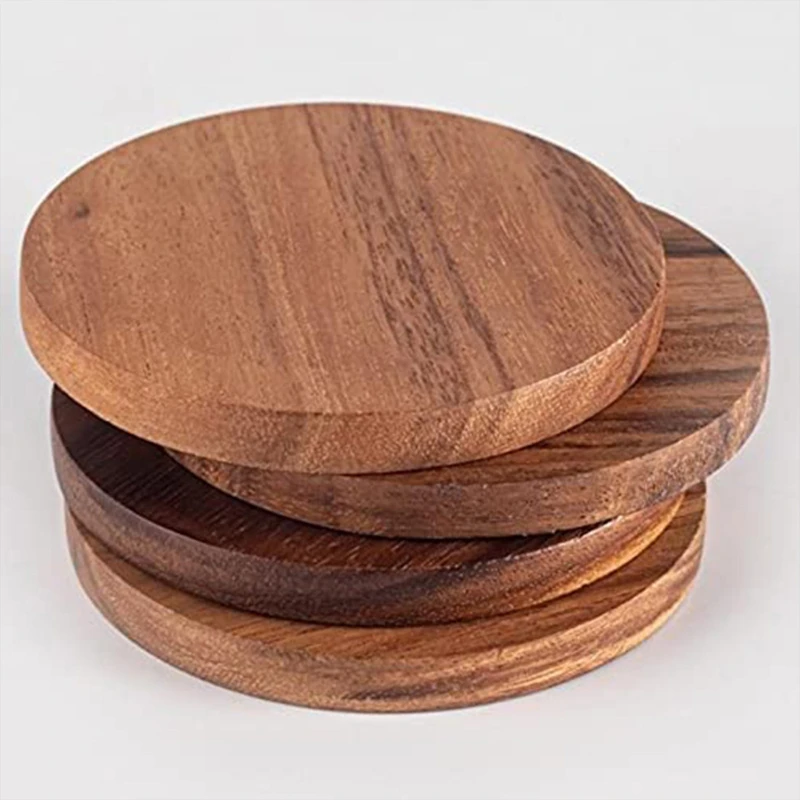 acacia wood coaster