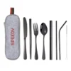 8 piece travel utensils with case