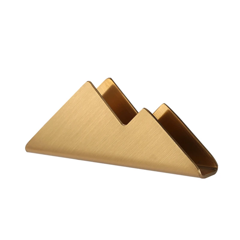 metal montain peak shape desktop card holder