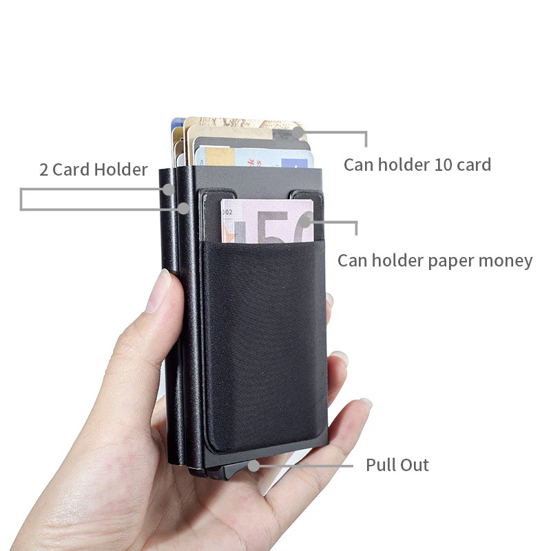 automatic pop up design rfid credit card holder