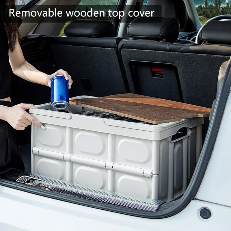 large capacity foldable storage box with handle