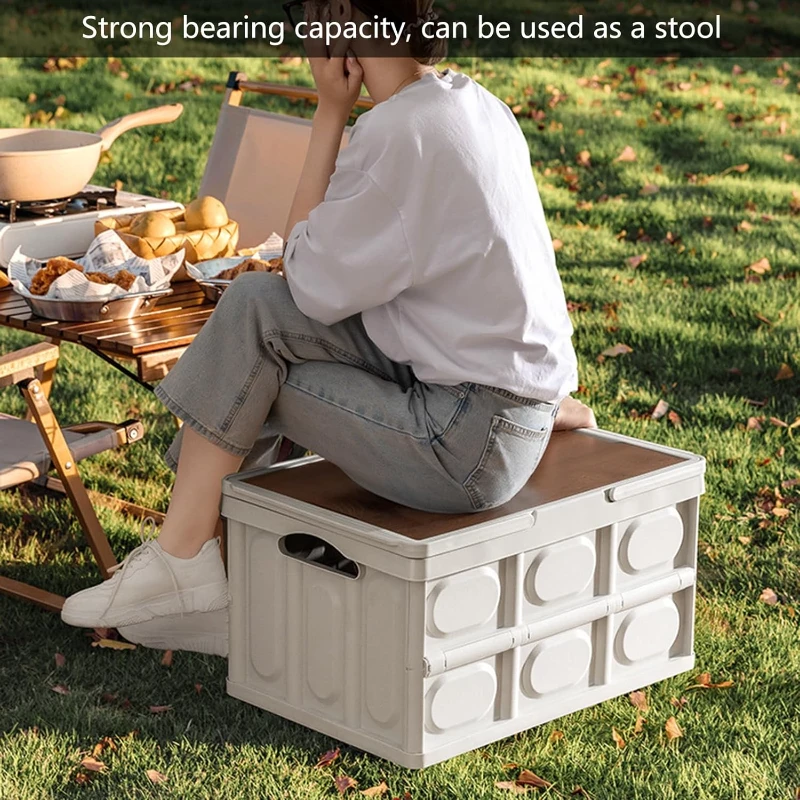 large capacity foldable storage box with handle