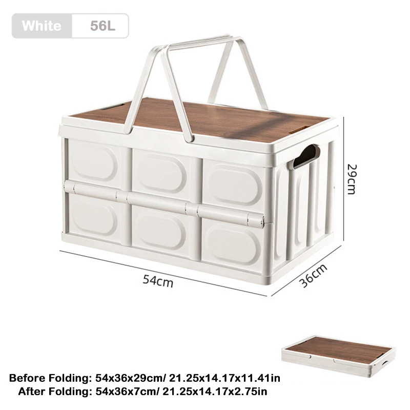 large capacity foldable storage box with handle