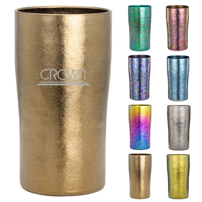 outdoor titanium double layer beer cup