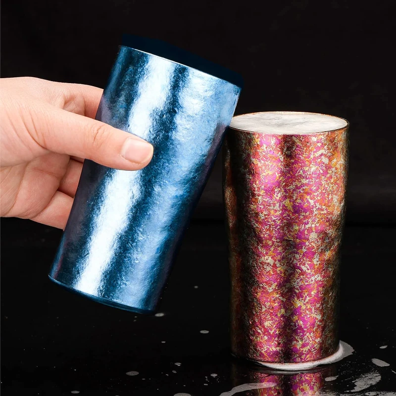 outdoor titanium double layer beer cup