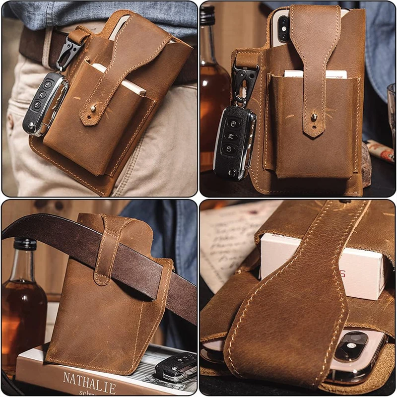 leather phone holster for men