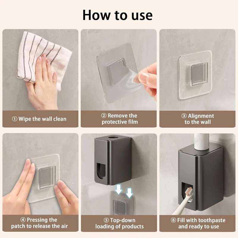 toothbrush holder automatic toothpaste dispenser