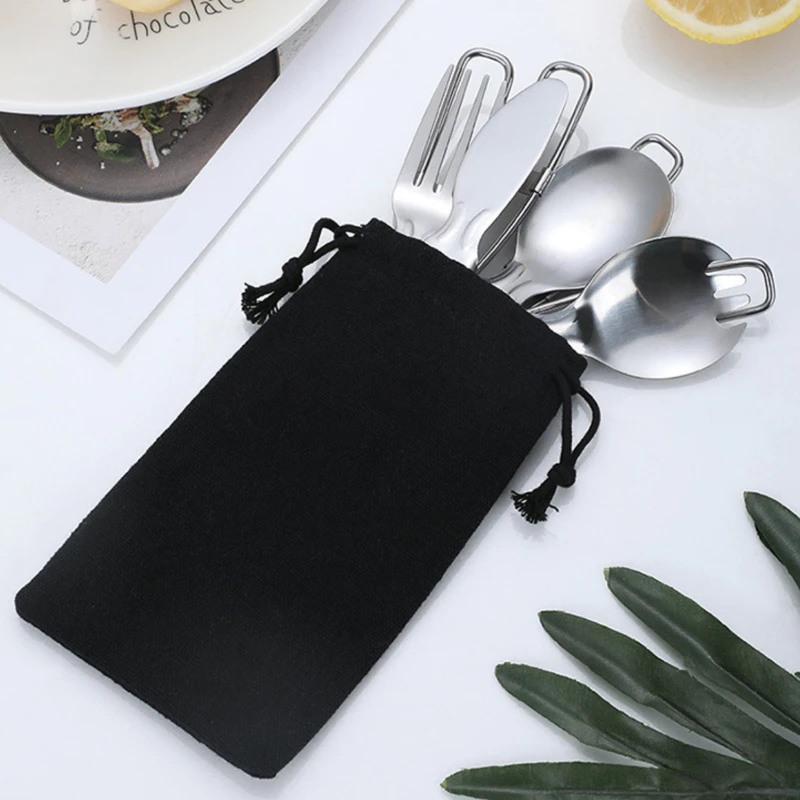 outdoor 7 in 1 folding utensils set stainless steel