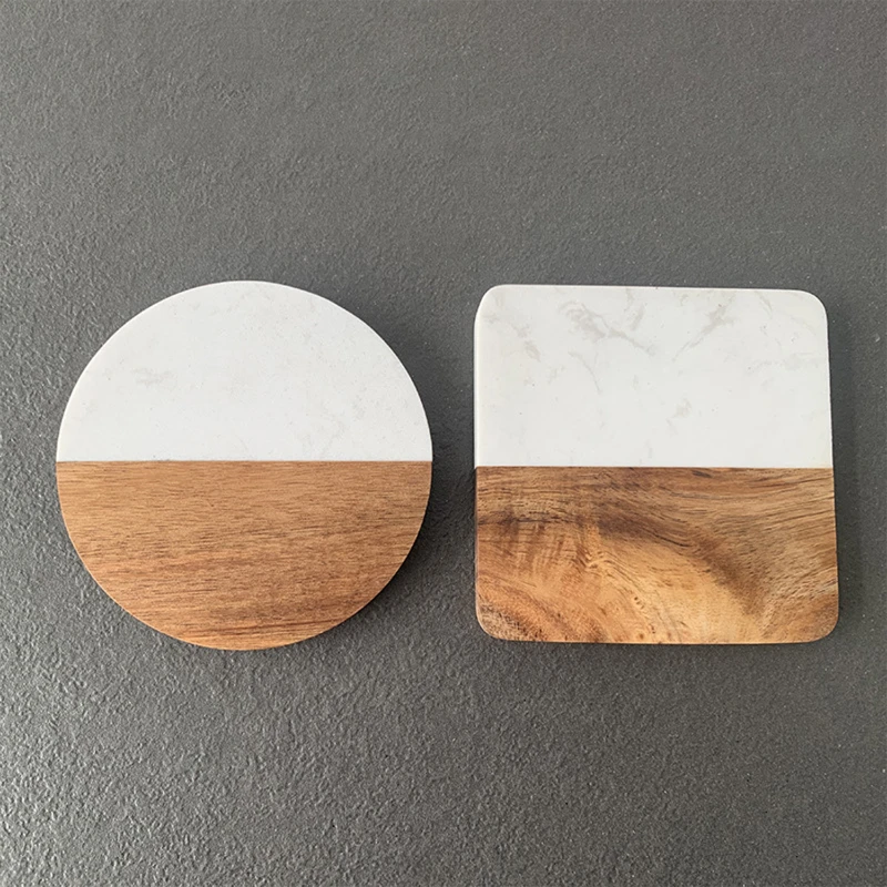 marble wood coasters