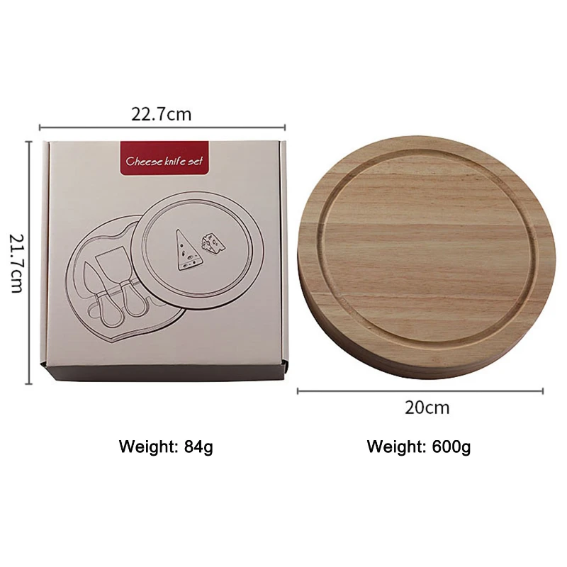 5 in 1 cheese knifes and board set