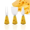 stainless steel small cute cheese knives set