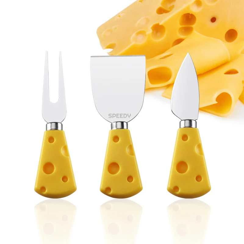 stainless steel small cute cheese knives set