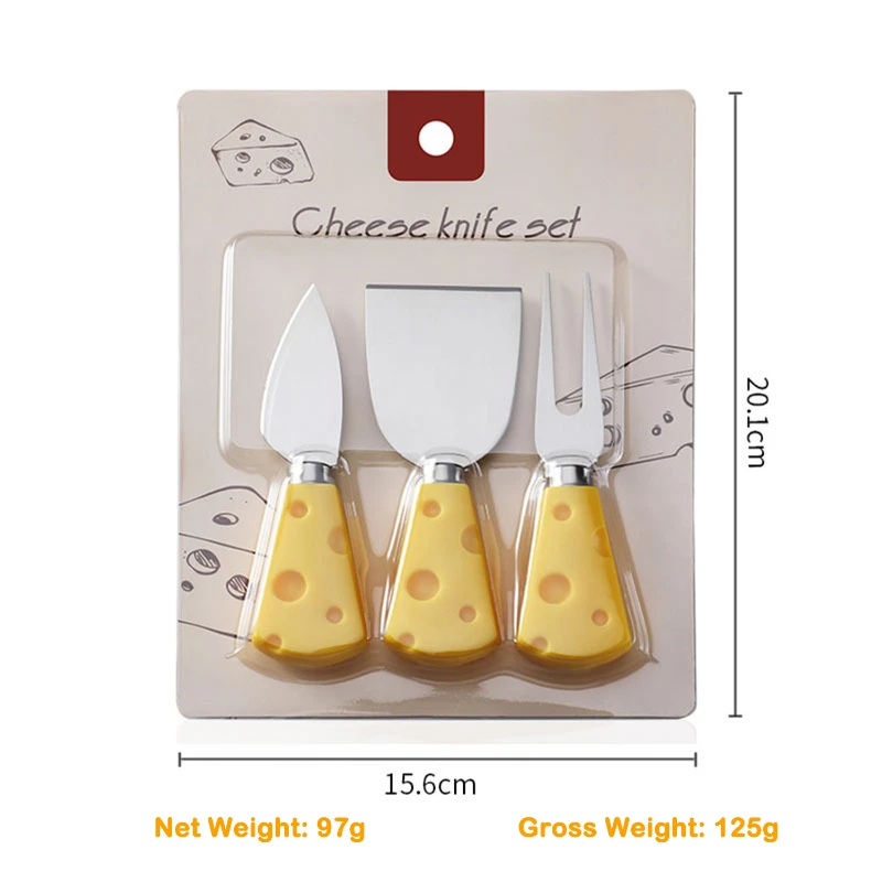 stainless steel small cute cheese knives set