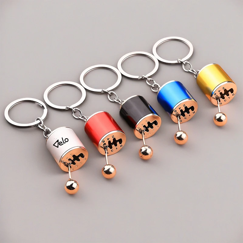 six speed manual transmission shift gearbox keychain