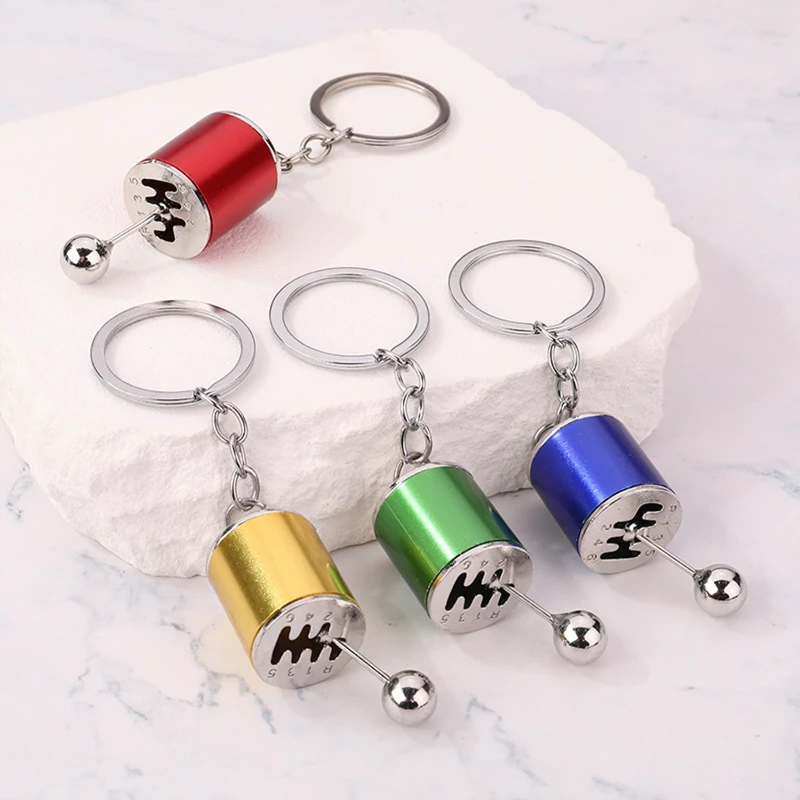 six speed manual transmission shift gearbox keychain