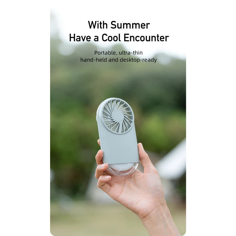 portable usb mini fan with night light