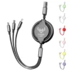 3 in 1 retractable charging cable