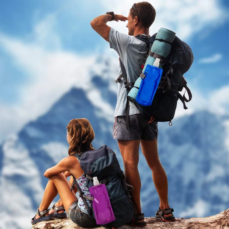 17oz foldable sipper portable drink pouch