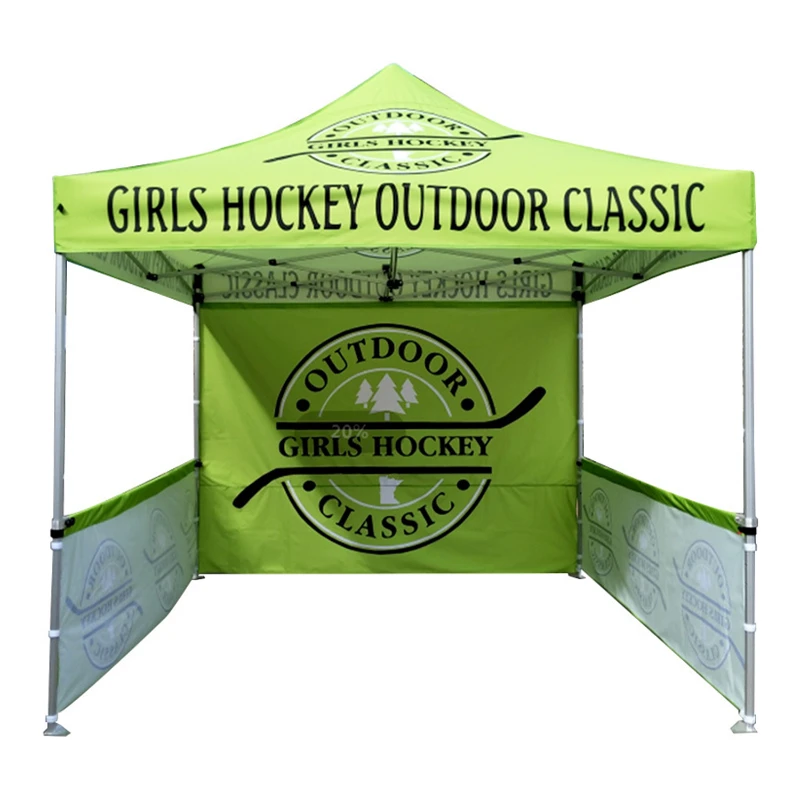 custom branded event tents with walls and skirts