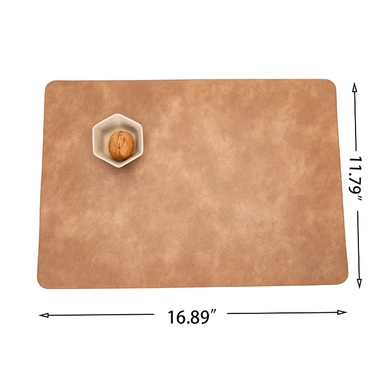 dual sided leather heat resistant placemat