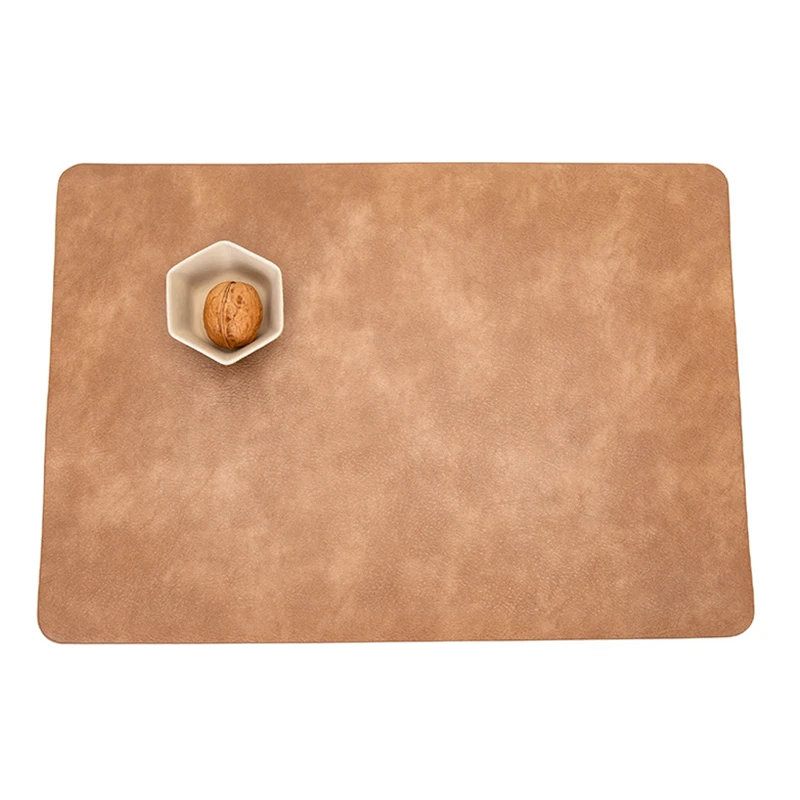 dual sided leather heat resistant placemat