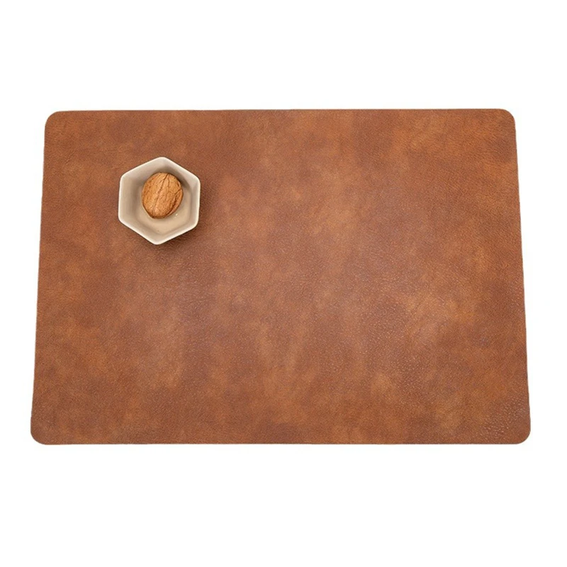 dual sided leather heat resistant placemat