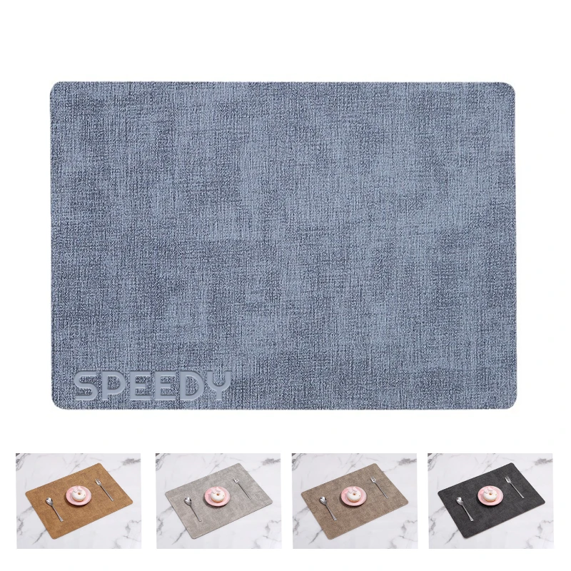 fabric textured dual sided leather placemat