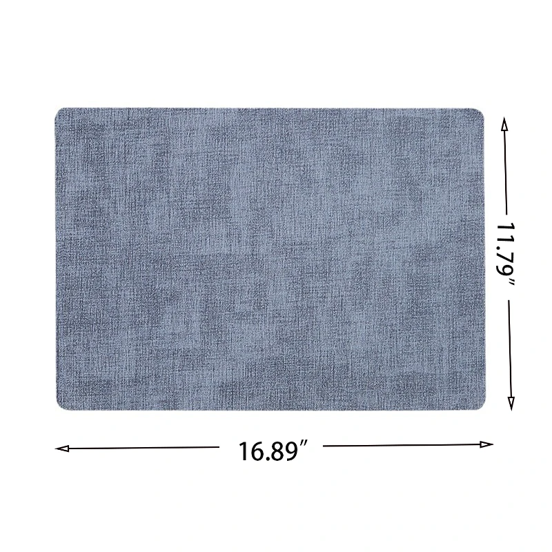 fabric textured dual sided leather placemat