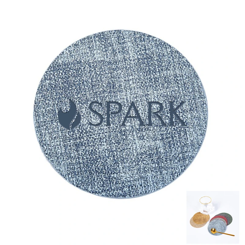 vintage style round leather coasters