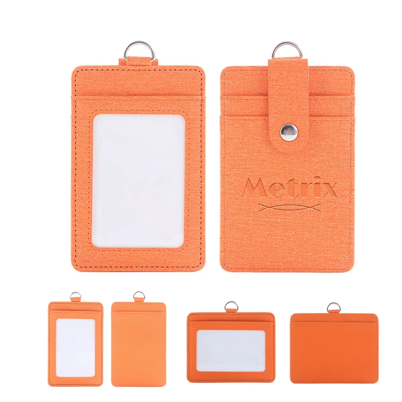Multi-Card PU Leather Badge Holder