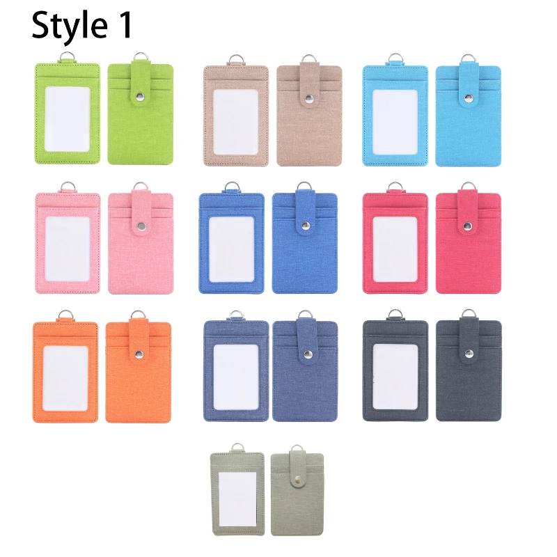 Multi-Card PU Leather Badge Holder