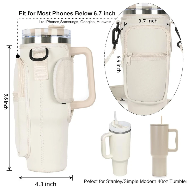 water bottle holder with strap for 40oz tumbler