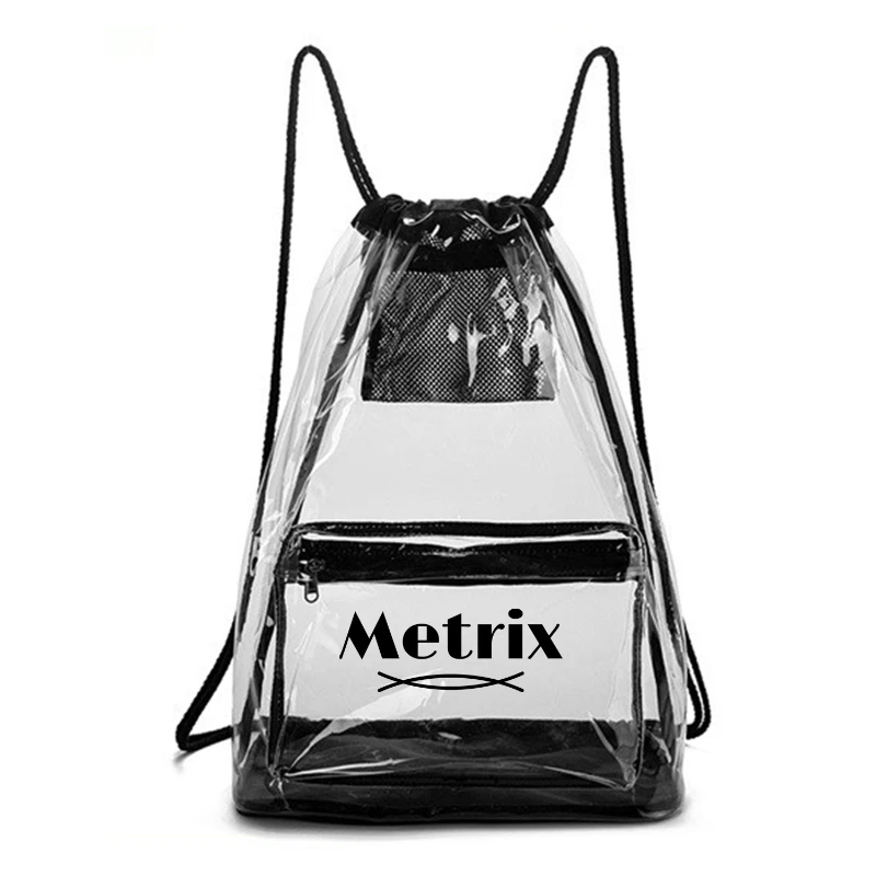 clear pvc drawstring backpack