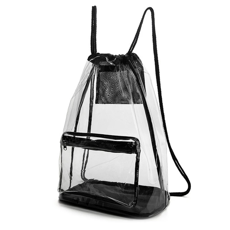 clear pvc drawstring backpack