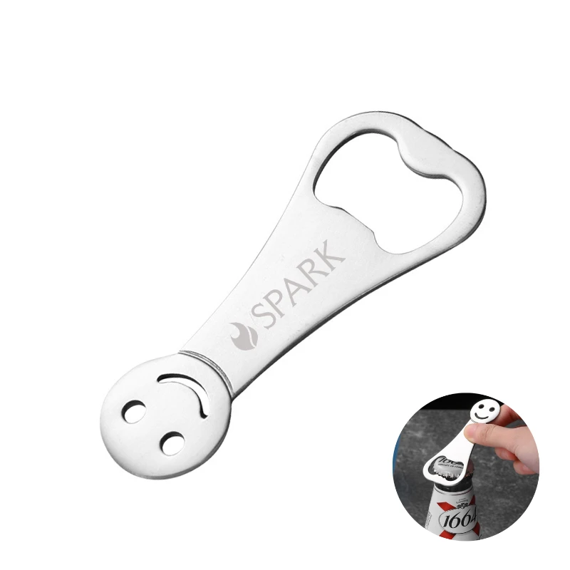 stainless steel smiley bottle opener
