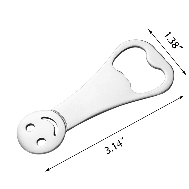 stainless steel smiley bottle opener