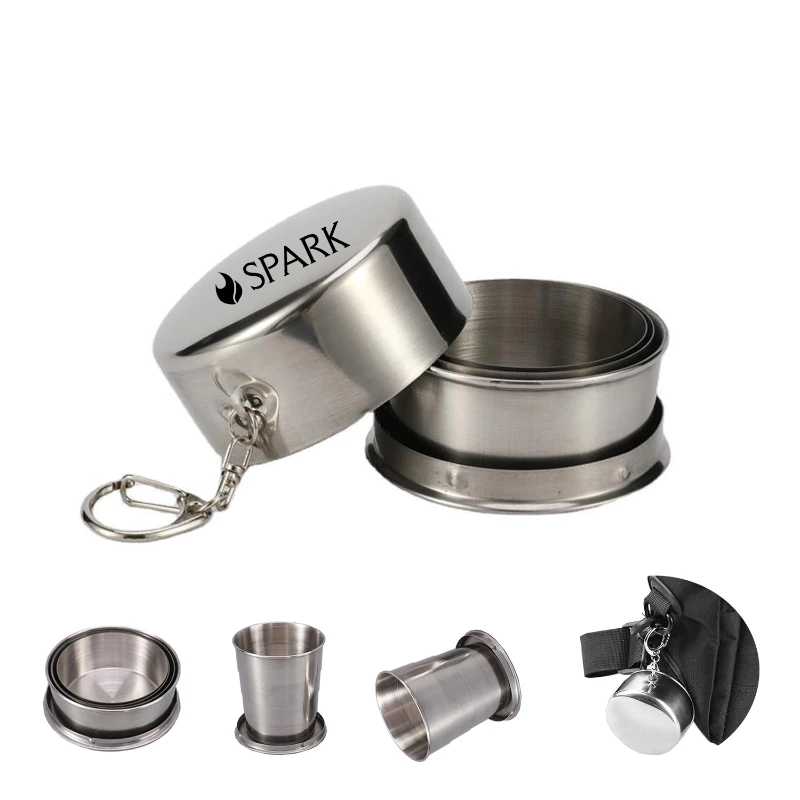 250ml foldable stainless steel cup