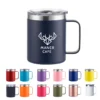 14 oz powder coated double wall stainless mug